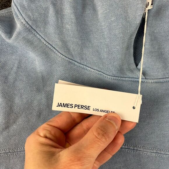 James Perse Pullover Hoodie Sweatshirt Supima Cotton Lightweight Raw Hem 1 NWT - Picture 4 of 11